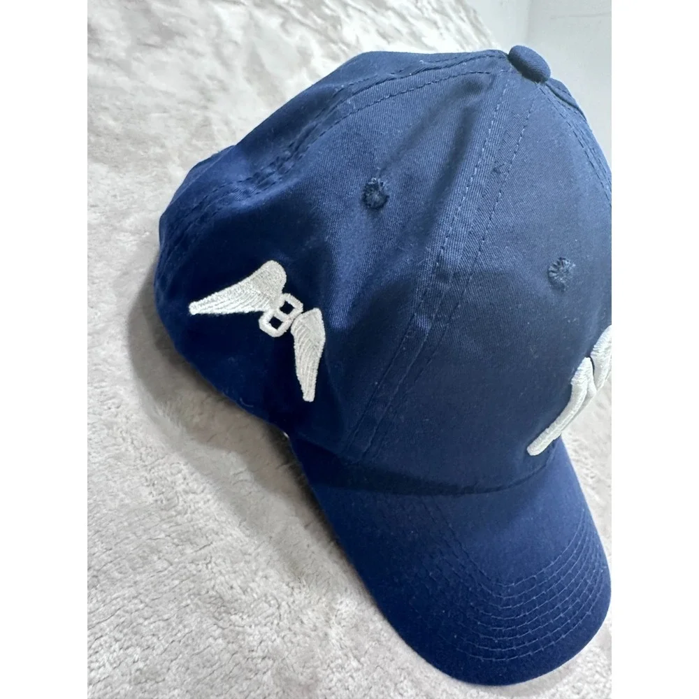 OC Sports New York Yankees Hat Navy Blue Team MLB Curved Cap Winged 8 Logo